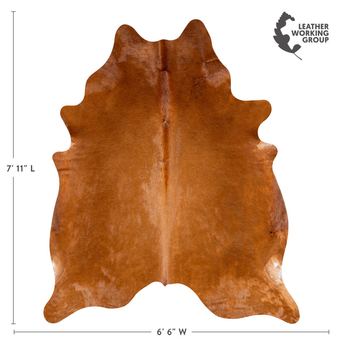 Brazilian Brown Cowhide Rug Size 7'11" L x 6'6" W 3658