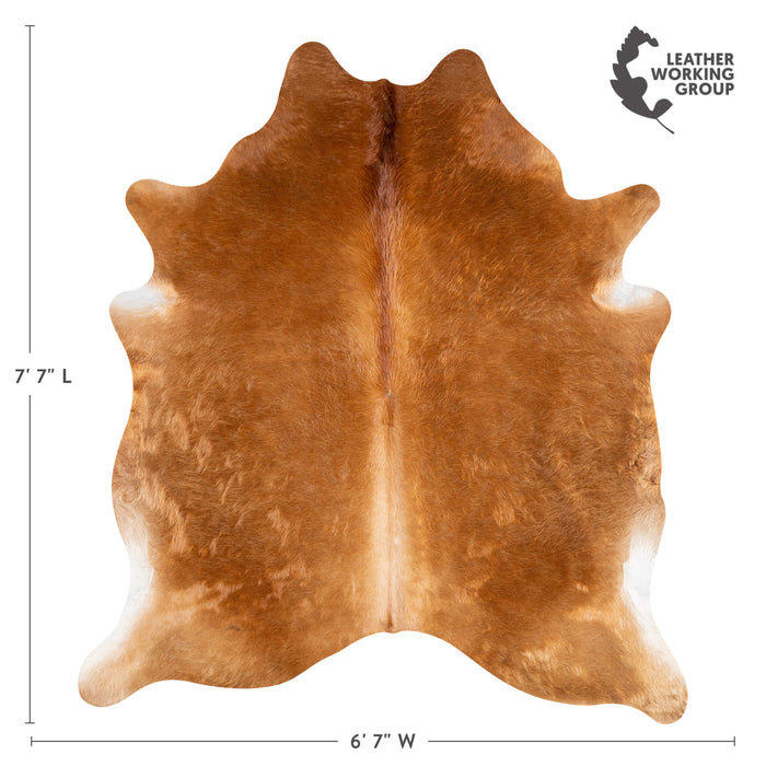 Brazilian Brown Cowhide Rug Size 7'7" L x 6'7" W 3660