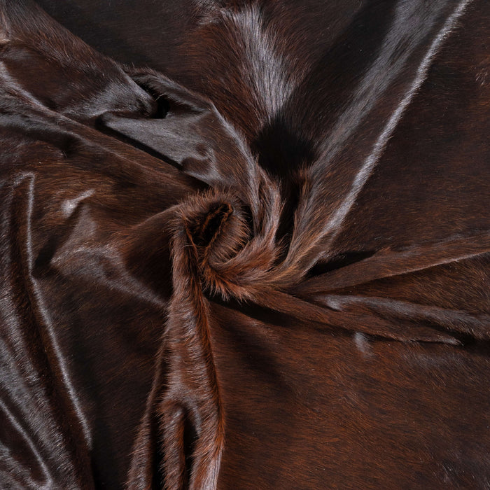 Brazilian Mahogany Cowhide Rug Size 8'3" L x 7'4" W 3665