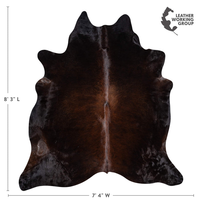 Brazilian Mahogany Cowhide Rug Size 8'3" L x 7'4" W 3665