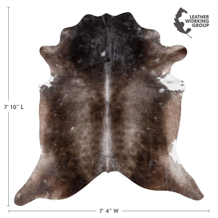 Brazilian Mahogany Cowhide Rug Size 7'10" L x 7'4" W 3670