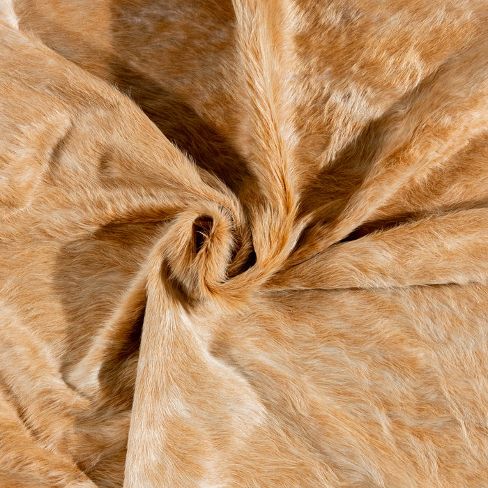 Brazilian Beige Cowhide Rug Size 7'6" L x 6'11" W 3673