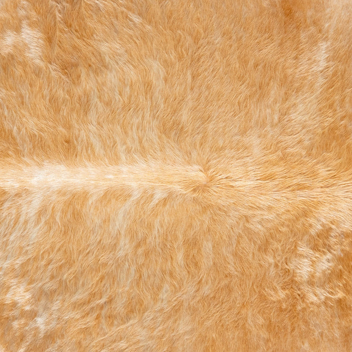 Brazilian Beige Cowhide Rug Size 7'6" L x 6'11" W 3673
