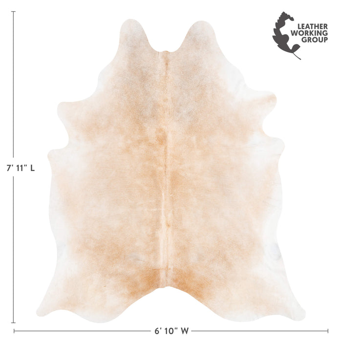 Brazilian Grey Palomino Cowhide Rug Size 7'11" L x 6'10" W 3674