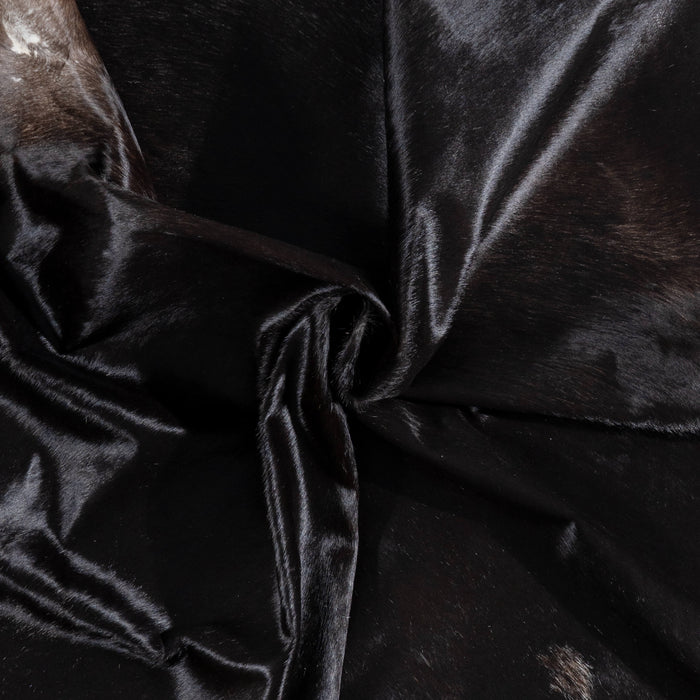 Brazilian Solid Black Cowhide Rug Size 7'11" L x 7'0" W 3682