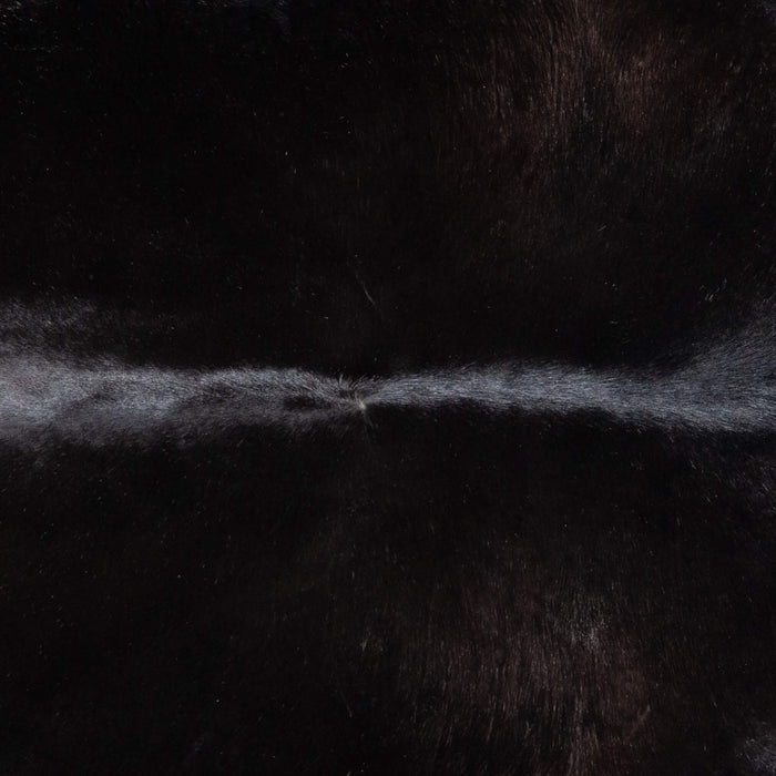 Brazilian Solid Black Cowhide Rug Size 7'11" L x 7'0" W 3682