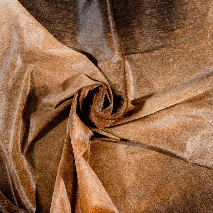 Brazilian Mahogany Cowhide Rug Size 8'8" L x 7'10" W 3694