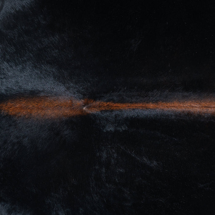 Brazilian Solid Black Cowhide Rug Size 7'10" L x 7'1" W 3707
