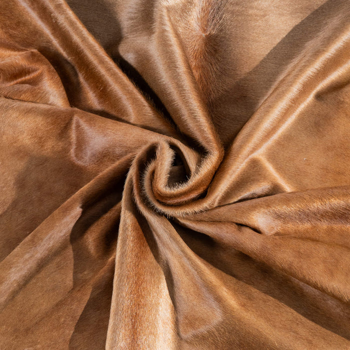Brazilian Brown Cowhide Rug Size 7'10" L x 6'8" W 3710