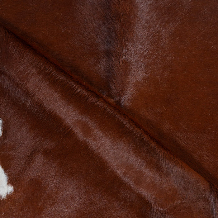 Brazilian Chocolate and White Cowhide Rug Size 8'6" L x 8'1" W 3724
