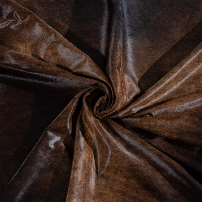 Brazilian Mahogany Cowhide Rug Size 8'1" L x 6'11" W 3725