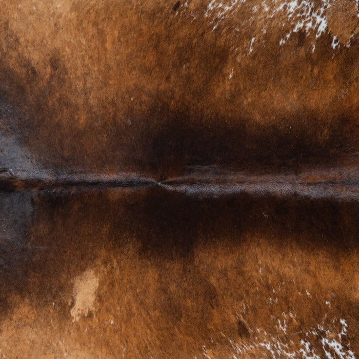 Brazilian Chocolate and White Cowhide Rug Size 7'4" L x 7'4" W 3726
