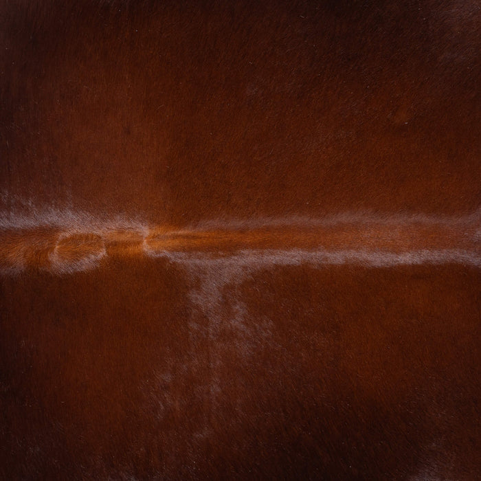 Brazilian Chocolate and White Cowhide Rug Size 7'11" L x 7'1" W 3727