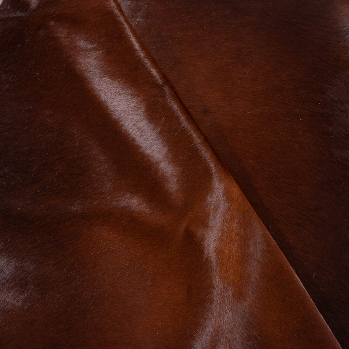 Brazilian Chocolate and White Cowhide Rug Size 7'11" L x 7'1" W 3727