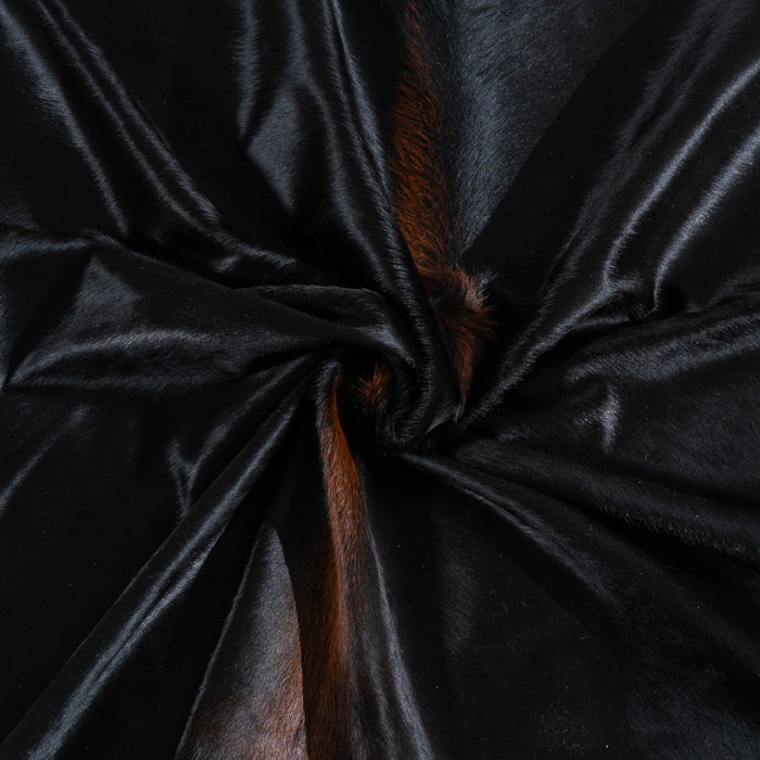 Brazilian Solid Black Cowhide Rug Size 8'8" L x 7'7" W 3728