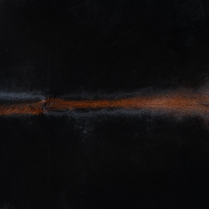 Brazilian Solid Black Cowhide Rug Size 8'8" L x 7'7" W 3728