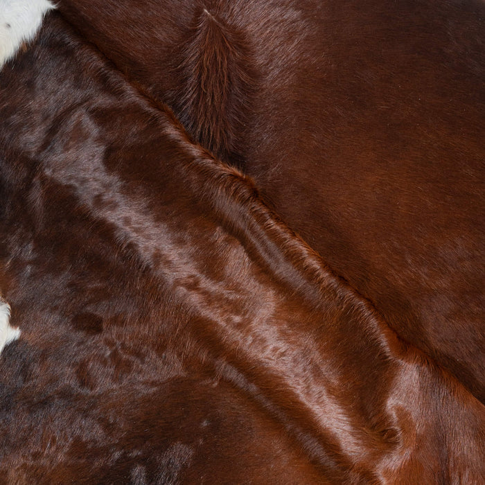 Brazilian Mahogany Cowhide Rug Size 7'11" L x 7'4" W 3732