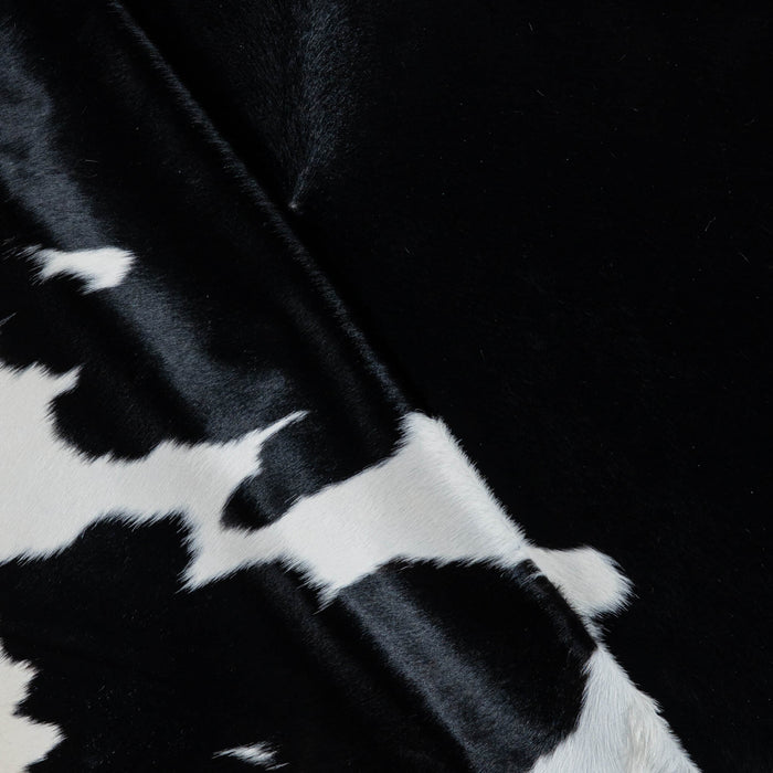Brazilian Black and White Cowhide Rug Size 8'5" L x 6'11" W 3738