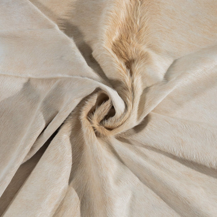 Brazilian Beige Cowhide Rug Size 7'6" L x 7'0" W 3739