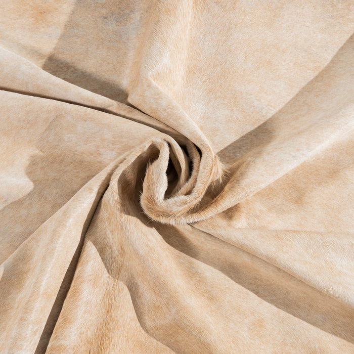 Brazilian Palomino and White Cowhide Rug Size 7'6" L x 6'7" W 3751