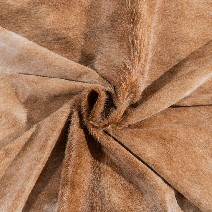Brazilian Beige Cowhide Rug Size 7'8" L x 6'5" W 3756