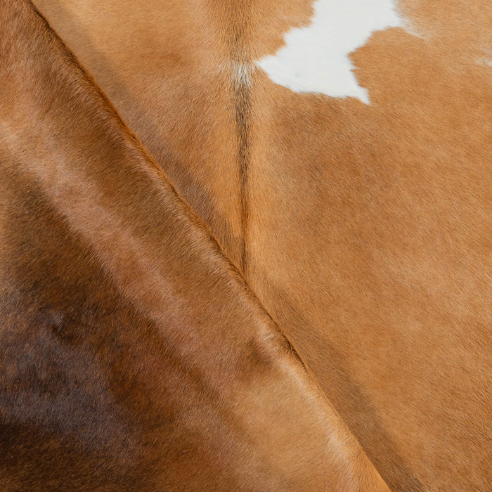 Brazilian Chocolate and White Cowhide Rug Size 8'6" L x 6'6" W 3761