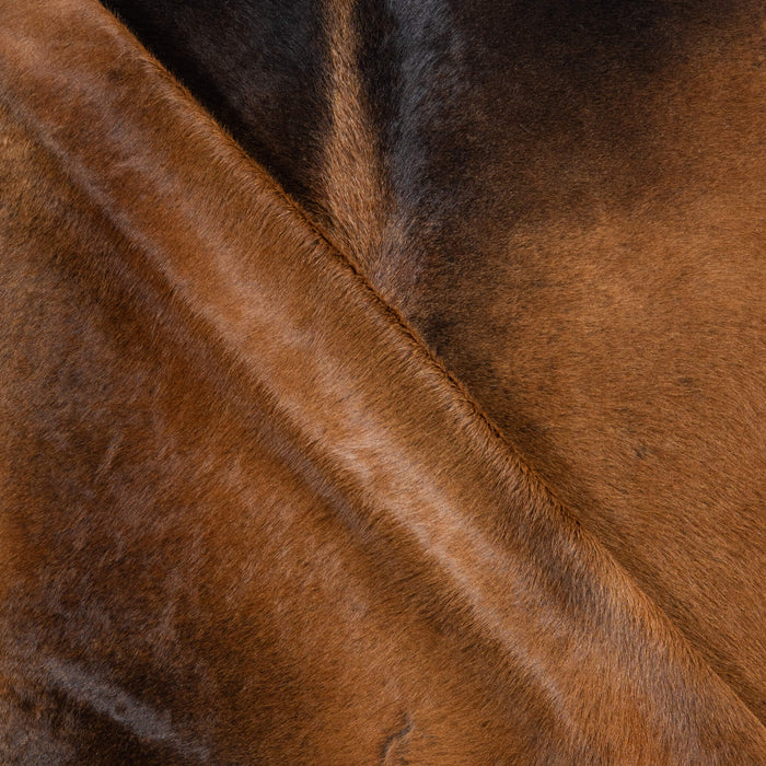Brazilian Mahogany Cowhide Rug Size 7'9" L x 7'1" W 3767