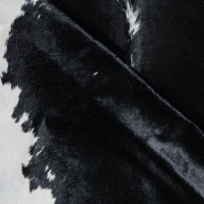 Brazilian Black and White Cowhide Rug Size 8'4" L x 7'2" W 3768
