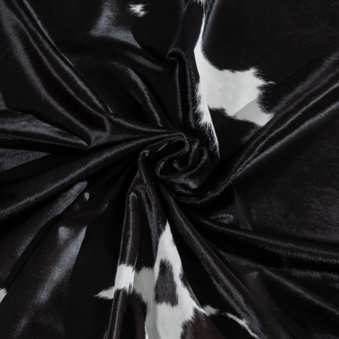 Brazilian Black and White Cowhide Rug Size 8'4" L x 6'6" W 3776