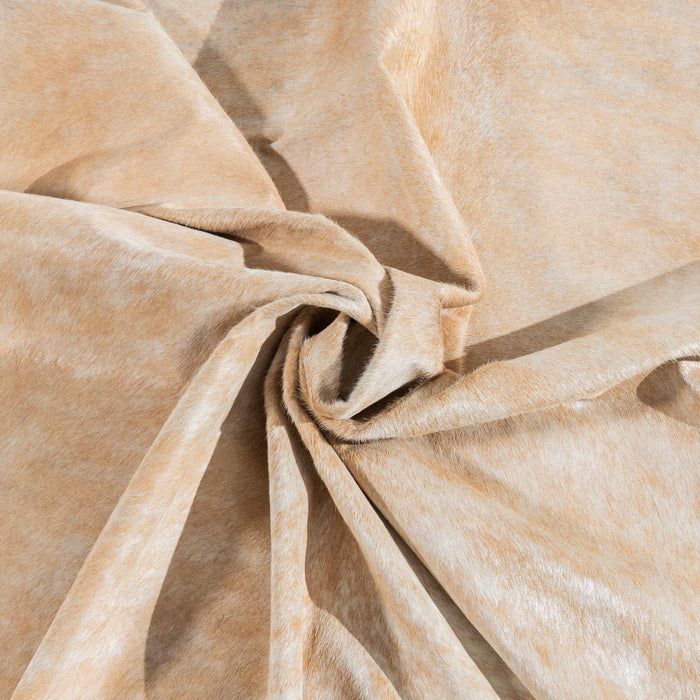 Brazilian Palomino and White Cowhide Rug Size 7'8" L x 6'4" W 3779
