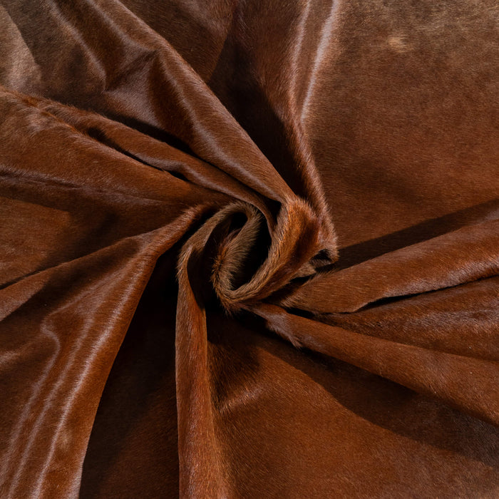 Brazilian Brown Cowhide Rug Size 7'5" L x 6'9" W 3792