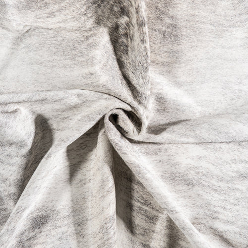 Brazilian Light Grey Brindle Cowhide Rug Size 6'6" L x 6'0" W 6139