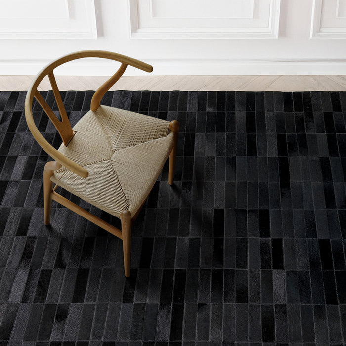 Caroline Black Cowhide Rug
