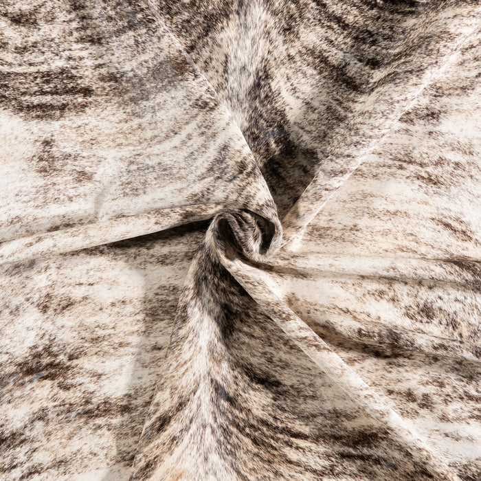 Brazilian Light Grey Brindle Cowhide Rug Size 6'0" L x 5'2" W 6142