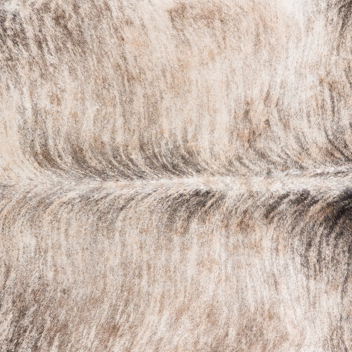 Brazilian Light Grey Brindle Cowhide Rug Size 6'10" L x 6'0" W 6144