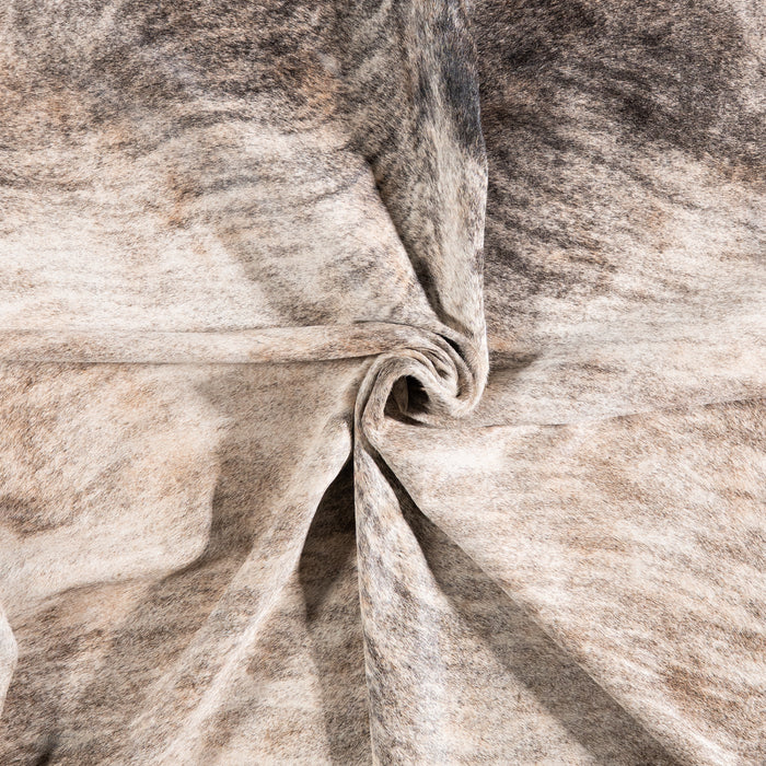 Brazilian Light Grey Brindle Cowhide Rug Size 6'10" L x 6'0" W 6144