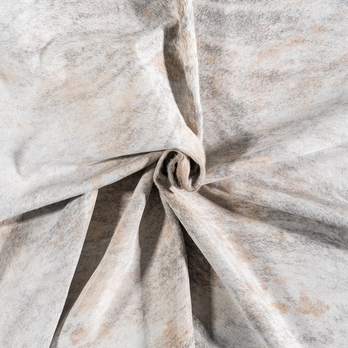 Brazilian Light Grey Brindle Cowhide Rug Size 6'10" L x 6'1" W 6152