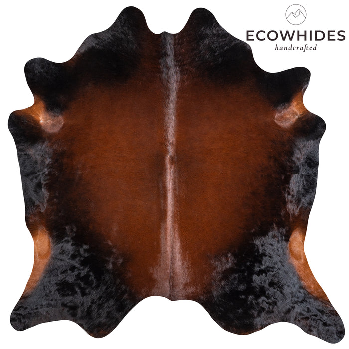 Brazilian Mahogany Cowhide Rug Size 6'8" L x 6'6" W 5819