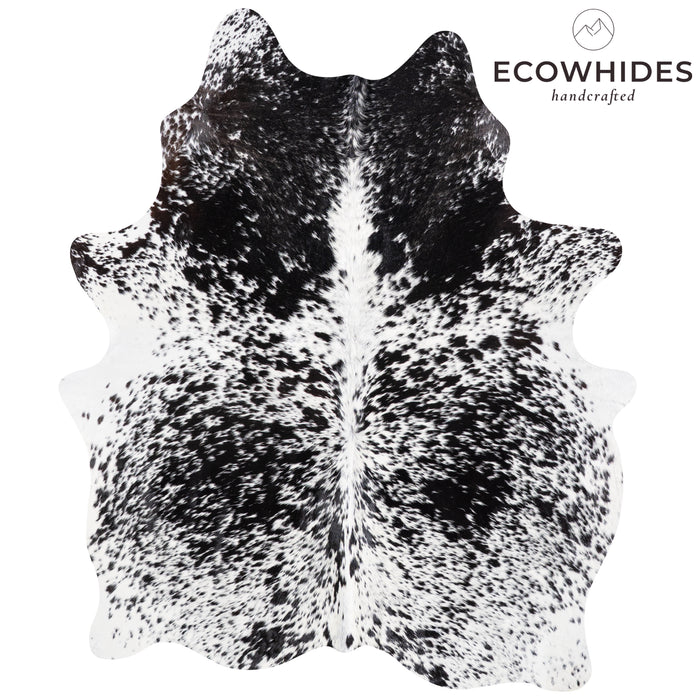 Brazilian Black Salt and Pepper Cowhide Rug Size 6'5" L x 4'10" W 5844