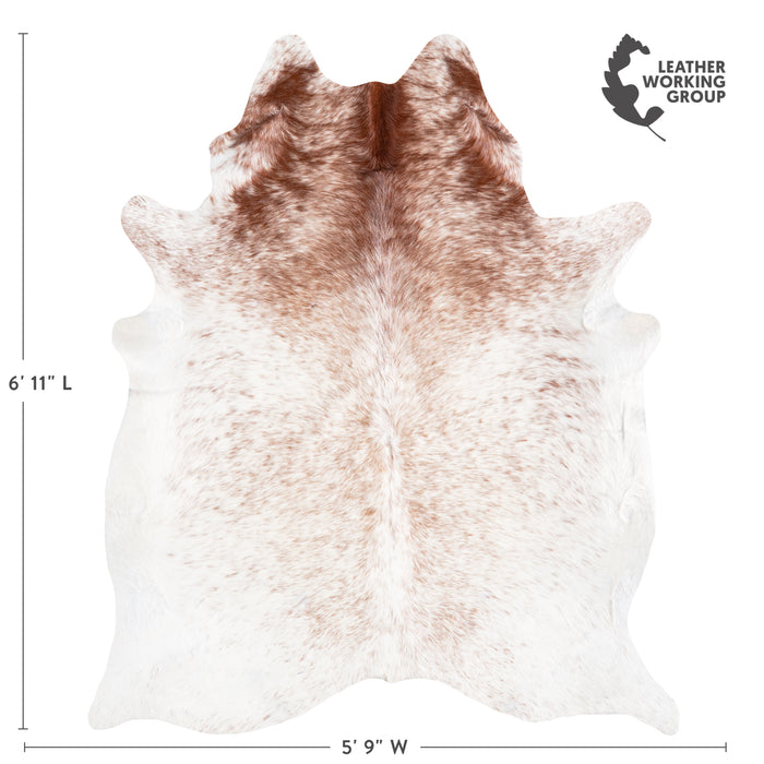 Brazilian Brown Salt and Pepper Cowhide Rug Size 6'11" L x 5'9" W 5883