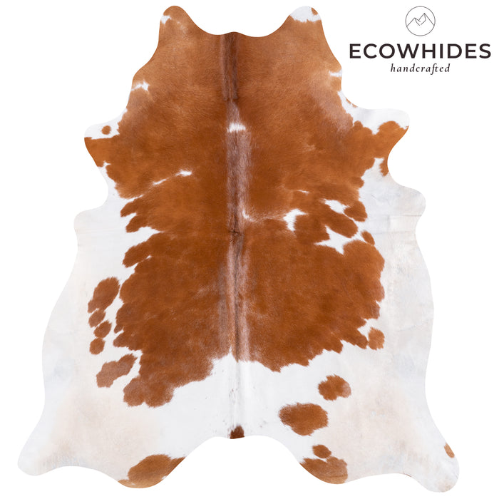 Brazilian Brown and White Cowhide Rug Size 7'4" L x 6'8" W 5898