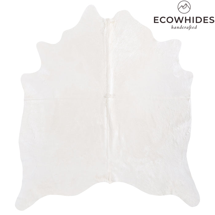 Brazilian White Cowhide Rug Size 6'9" L x 6'1" W 6022