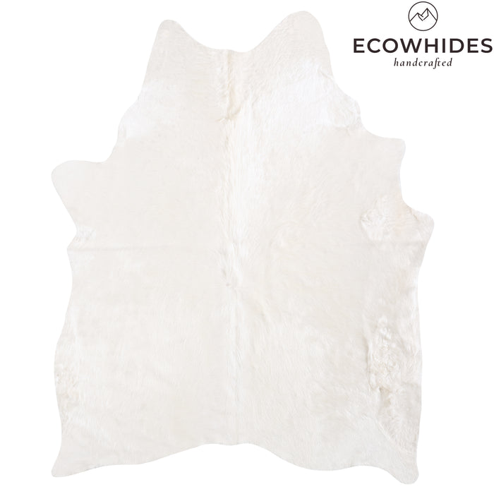 Brazilian White Cowhide Rug Size 6'11" L x 5'4" W 6025