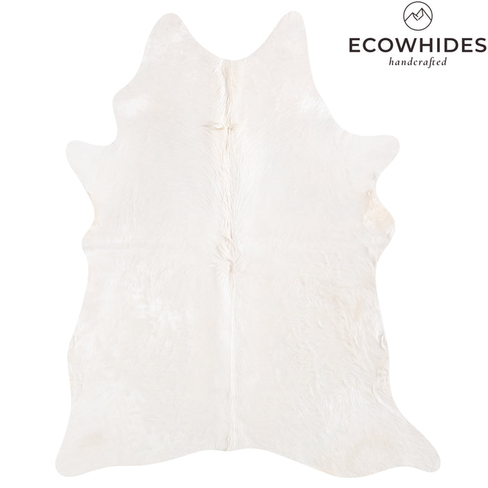 Brazilian White Cowhide Rug Size 6'7" L x 5'5" W 6029