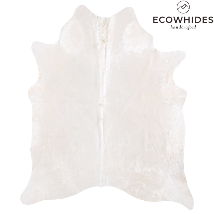 Brazilian White Cowhide Rug Size 6'1" L x 5'4" W 6035