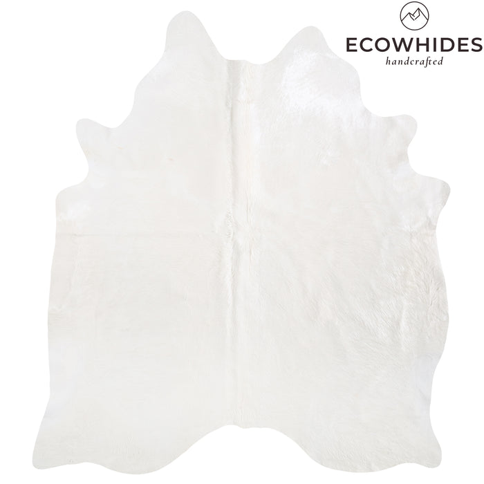 Brazilian White Cowhide Rug Size 7'5" L x 6'5" W 6036