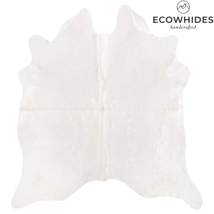 Brazilian White Cowhide Rug Size 7'4" L x 6'8" W 6056