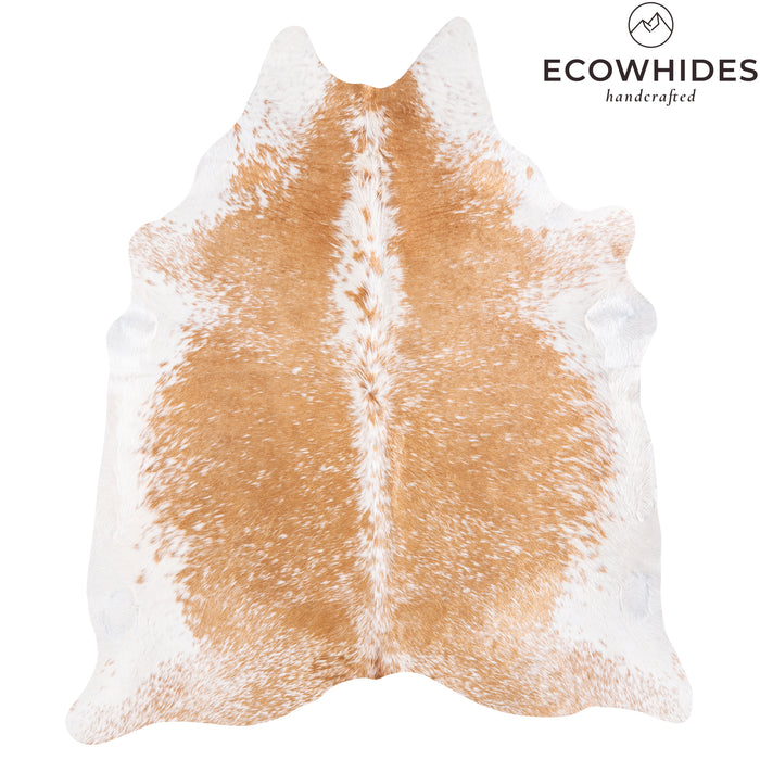 Brazilian Palomino and White Cowhide Rug Size 6'11" L x 6'1" W 6111