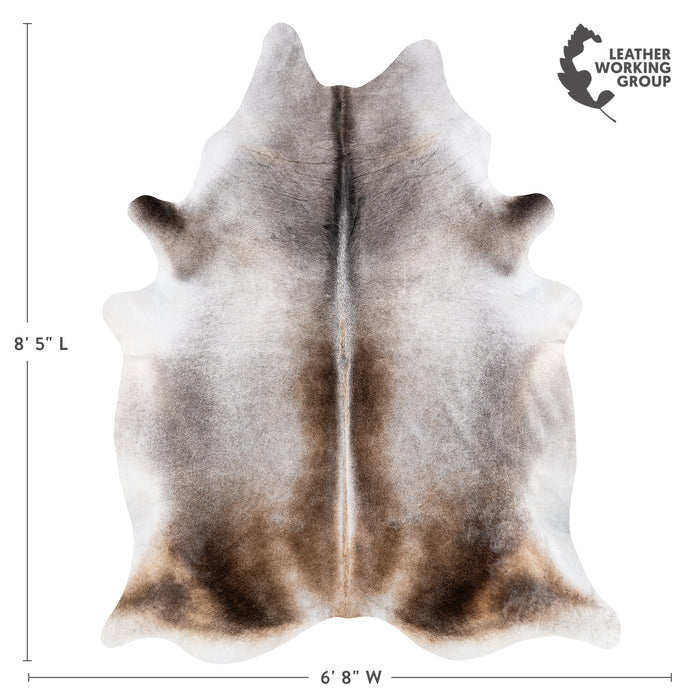 Brazilian Grey Palomino Cowhide Rug Size 8'5" L x 6'8" W 6119