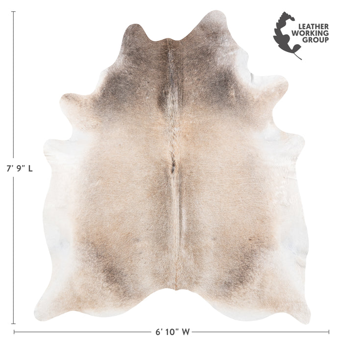 Brazilian Grey Palomino Cowhide Rug Size 7'9" L x 6'10" W 6121